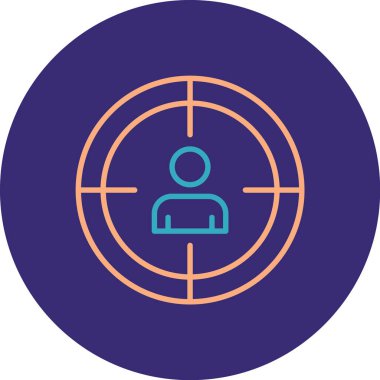 Hedef modern simgenin vektör illüstrasyonu