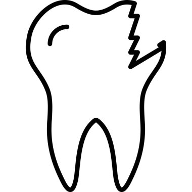 Diş simgesi, vektör illüstrasyonu