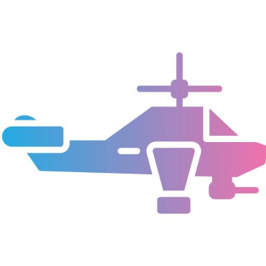 helikopter modern simgesi, vektör illüstrasyonu