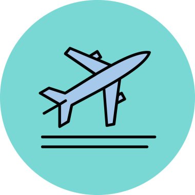 Uçak. Web simgesi basit illüstrasyon