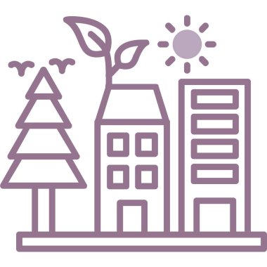 şehir parkı vektör illüstrasyonu