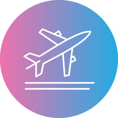 Uçak simgesinin vektör illüstrasyonu