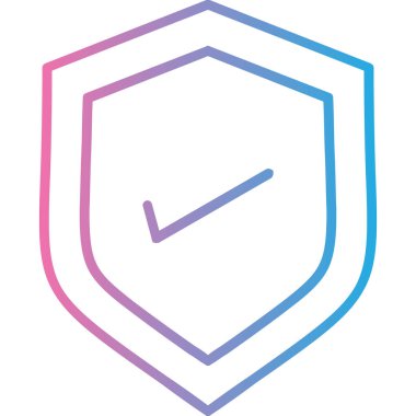 Kalkan simgesinin vektör illüstrasyonu