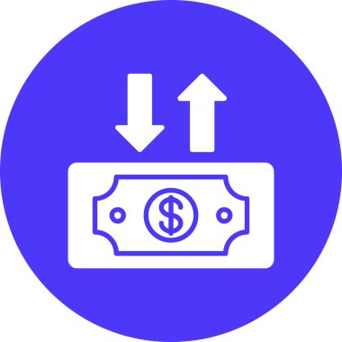 Dolar. Web simgesi basit illüstrasyon