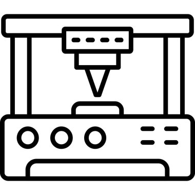Yazıcı simgesi vektör illüstrasyonu
