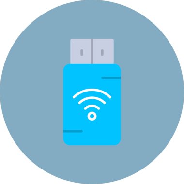 Kablosuz. Web simgesi basit illüstrasyon