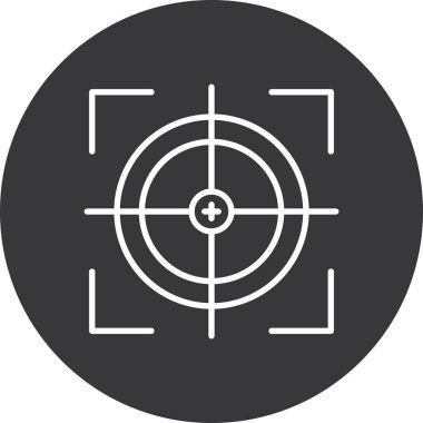 atış aralığı simgesi katı biçimde