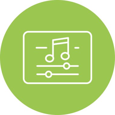 Müzik Not vektör satırı simgesi