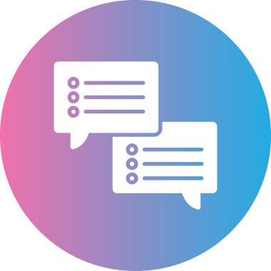 Sohbet simgesinin vektör illüstrasyonu