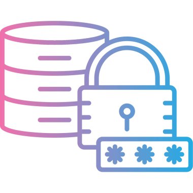 veri koruma simgesi vektör illüstrasyonu