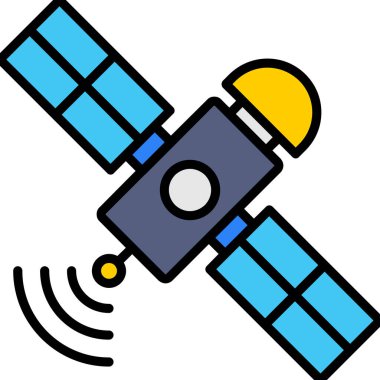 uydu anten simgesi, vektör illüstrasyonu basit tasarım