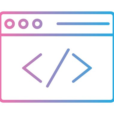 Kodlama geliştirme programlama simgesi - taslak biçimi