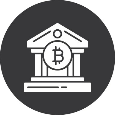 Bitcoin simgesi vektör illüstrasyonu