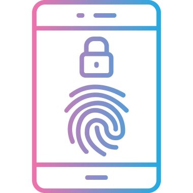 parmak izi vektör simgesi modern basit illüstrasyon