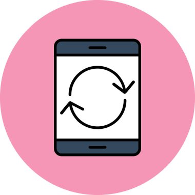 Mobil simgenin vektör illüstrasyonu