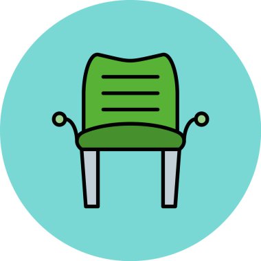Sandalye. Web simgesi basit illüstrasyon