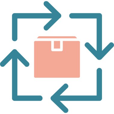 Kutu. Web simgesi basit illüstrasyon