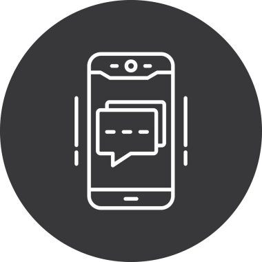 Sohbet simgesi, vektör çizimi