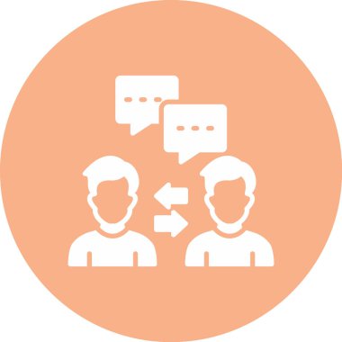 Konuş. Web simgesi basit illüstrasyon