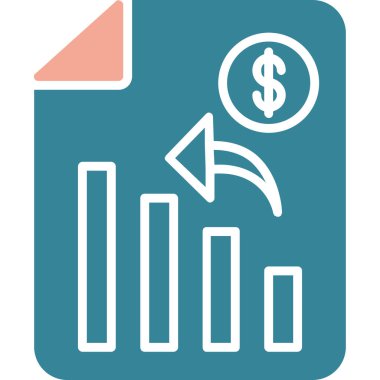 Mali rapor. Web simgesi basit tasarım