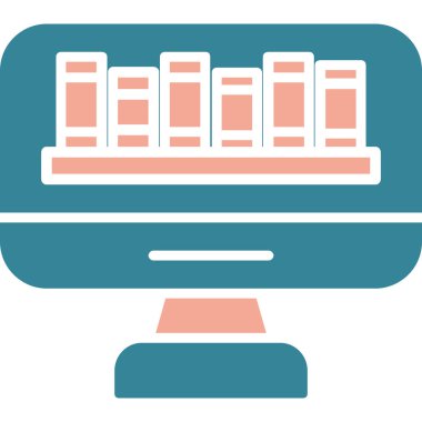 Kütüphane kitapları. Basit resimleme