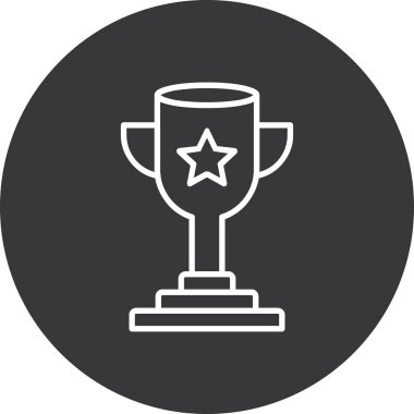 Ödülü Kupası simge vektör çizim