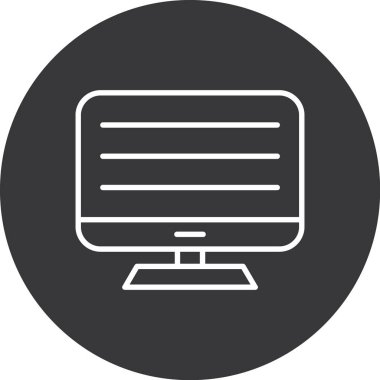 Bilgisayar. Web simgesi basit illüstrasyon