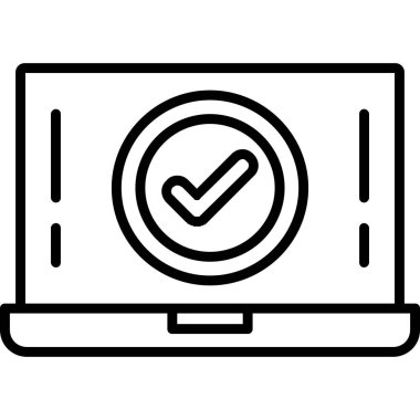 dizüstü bilgisayar simgesi, vektör illüstrasyonu