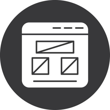 tarayıcı simgesi, vektör illüstrasyonu