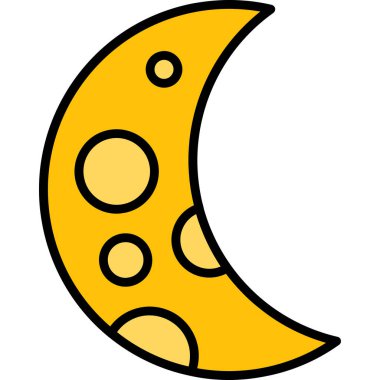 Ay ikonu vektör illüstrasyonu