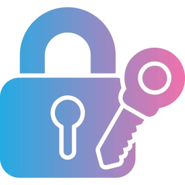 Kilit. Web simgesi basit illüstrasyon