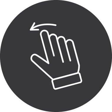 Jest simgesini durdur, ince çizgi izole edilmiş illüstrasyon, doğrusal vektör web tasarım işareti, beyaz arkaplanda beyaz vektör anahatlı ana konsept sembolü.