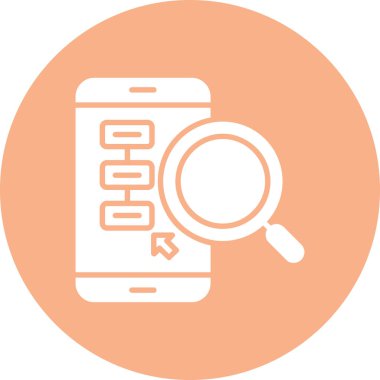 Cep telefonu simgesi, vektör illüstrasyonu