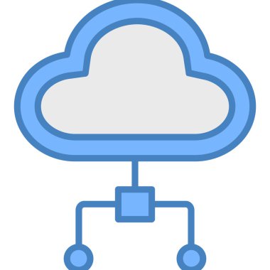 bulut hesaplama vektörü simgesi