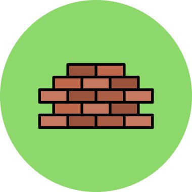 brick. Web simgesi basit illüstrasyon