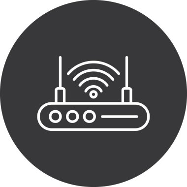 Kablosuz ağ simgesi. Web için basit bir wifi vektör simgesi çizimi