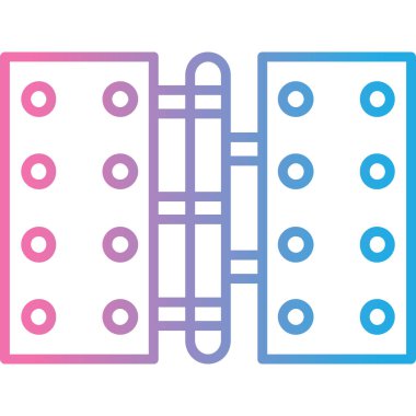 beyaz arkaplanda izole edilmiş çizgi bandaj simgesi. alçı yaşı, yapıştırıcı bandaj, esnek bandaj, bandaj yaşı renk çizgisi konsepti.