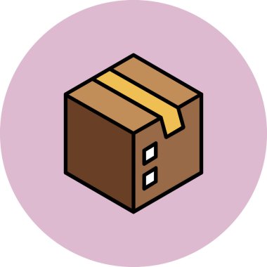 Teslimat kutusu. Basit illüstrasyon