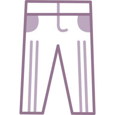 Pantolon giydirme simgesi ile doldurulmuş taslak biçimi