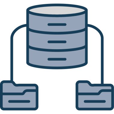 veritabanı vektör çizgisi simgesi