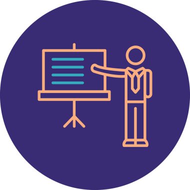 sunum simgesi vektör illüstrasyonu