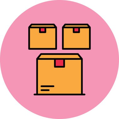 Teslimat. Web simgesi basit illüstrasyon