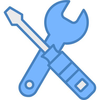 İngiliz anahtarı simgesi vektör illüstrasyonu