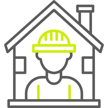 ev inşa simgesi ana hatları biçiminde