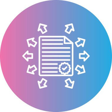 Belge modern simgesinin vektör illüstrasyonu