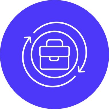 Çanta simgesinin vektör illüstrasyonu