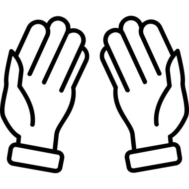 Eldiven simgesi, anahat stili