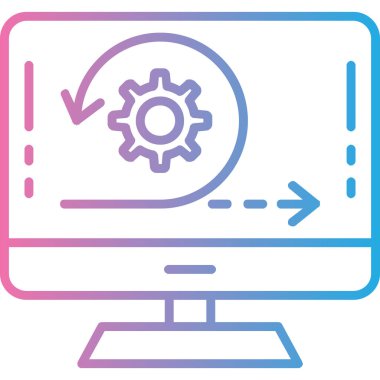 Bilgisayar. Web simgesi basit illüstrasyon