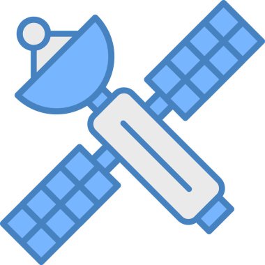 Uydu vektör simgesi. Uydu için basit bir vektör çizimi. uydu vektör sembolü. beyaz arkaplanda izole