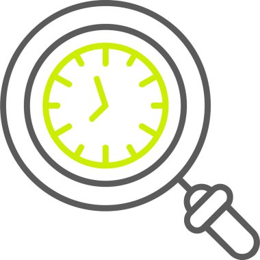 Kronometre simgesi. ince renk çizimi tasarımı.